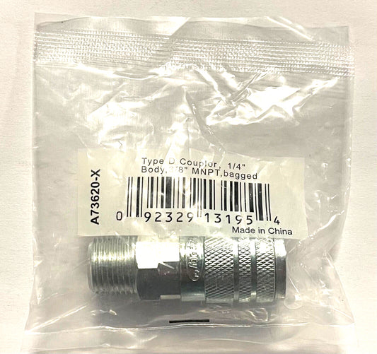 Legacy Type D Quick Disconnect Coupler 1/4" Body 3/8" MNPT A73620-X