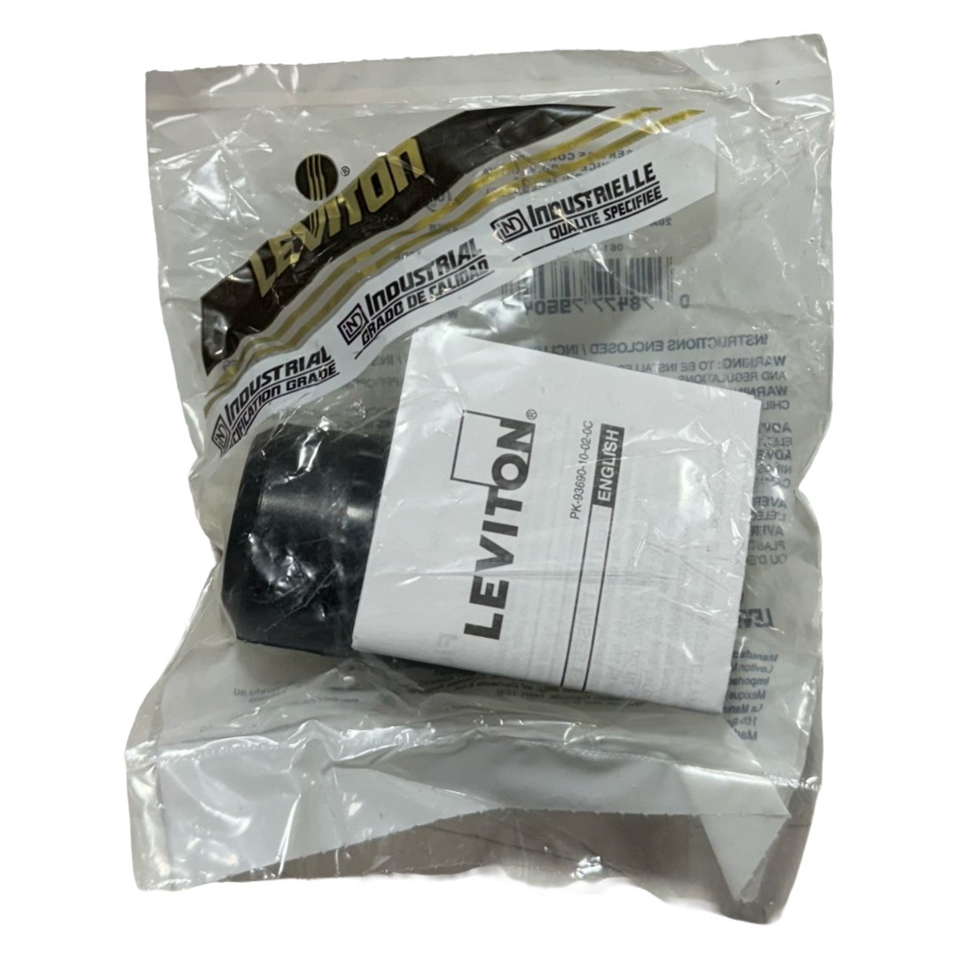 Leviton 20 Amp Connector 250V 6-20R Nylon Black White