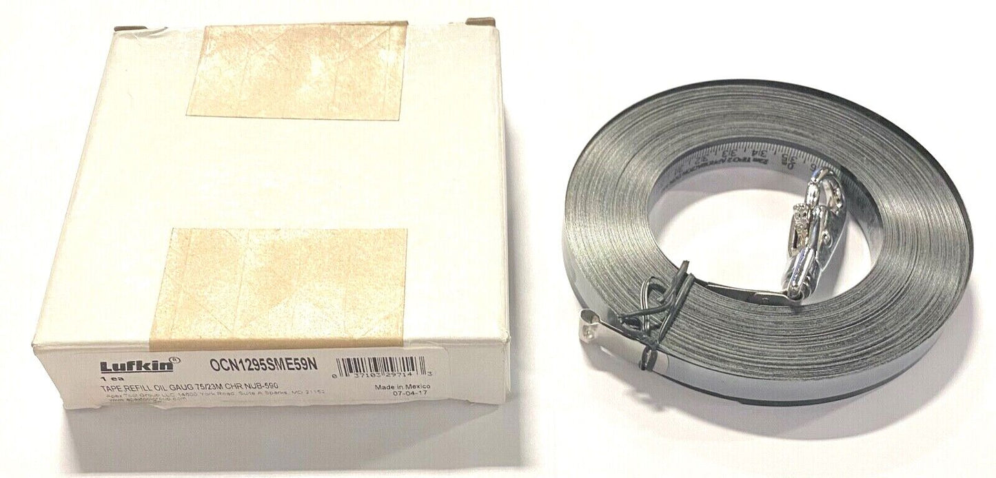 Lufkin 1/2" x 23m/75' Replacement Blade For Chrome Clad Double Duty Oil Gauging
