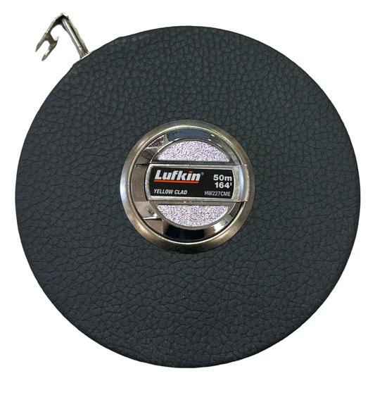 Lufkin 3/8" x 164' Banner SAE/Metric Yellow Clad Dual Sided Tape Measure