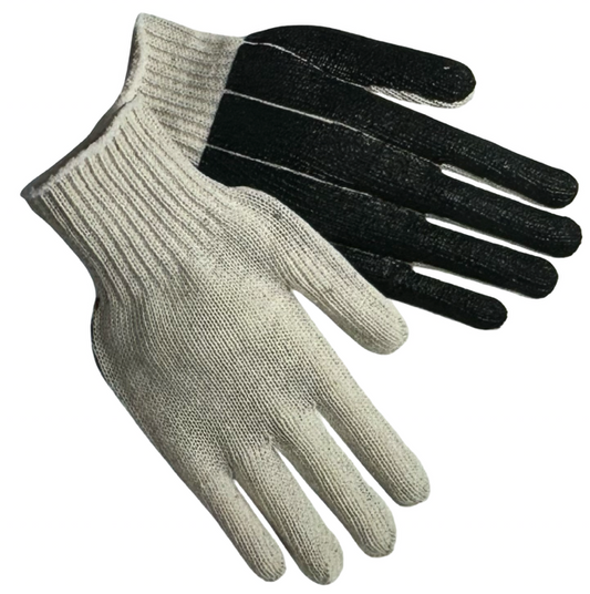 MCR Safety General Purpose Work Gloves PVC Coated, Knit Wrist Cuff, Cotton, Polyester Size L 1 Dozen