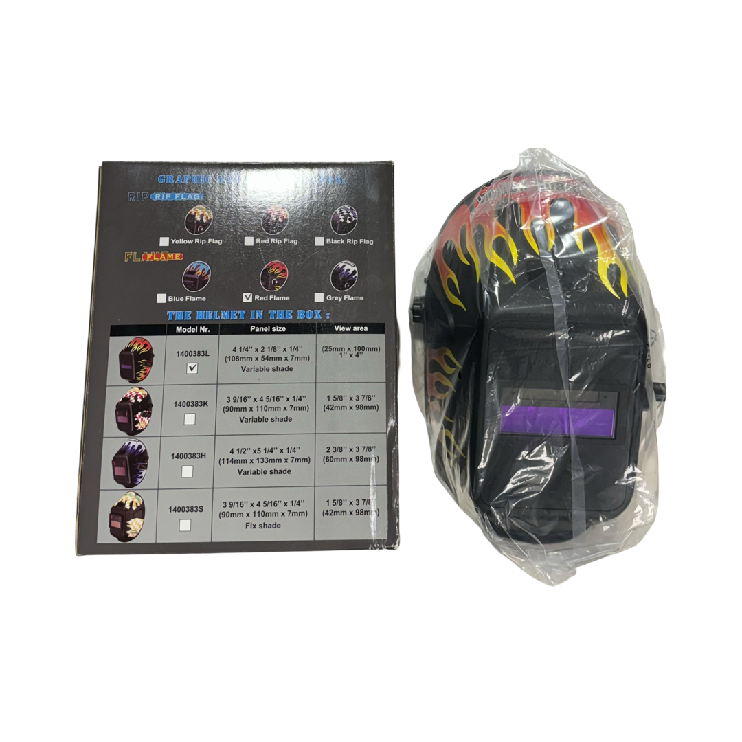 MIG/TIG Welding Helmet Panel Size 4-1/4" x 2-1/8" x 1/4" View Area 1" x 4"