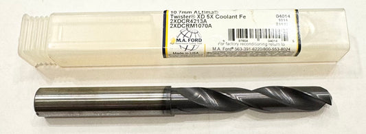 M.A. Ford 10.7mm Solid Carbide Drill 5xD ALtima Coated Coolant Thru