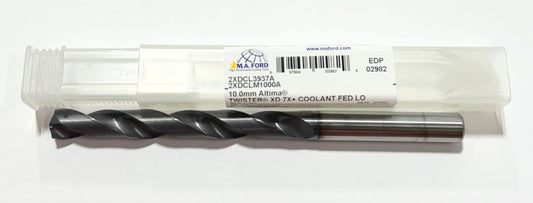 M.A. Ford 10mm Solid Carbide Drill 7xD Altima Coated Coolant Fed USA