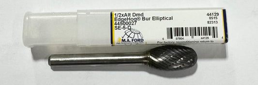 M.A. Ford 1/2" Carbide Burr Elliptical SE-5-D Double Cut 1/4" Shank USA