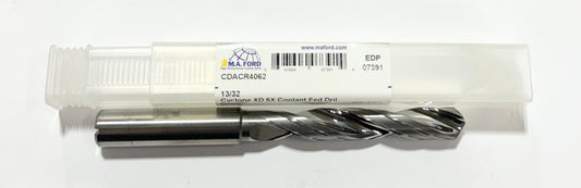 M.A. Ford 13/32" Solid Carbide Drill 5X Coolant Fed Drill 2FL USA