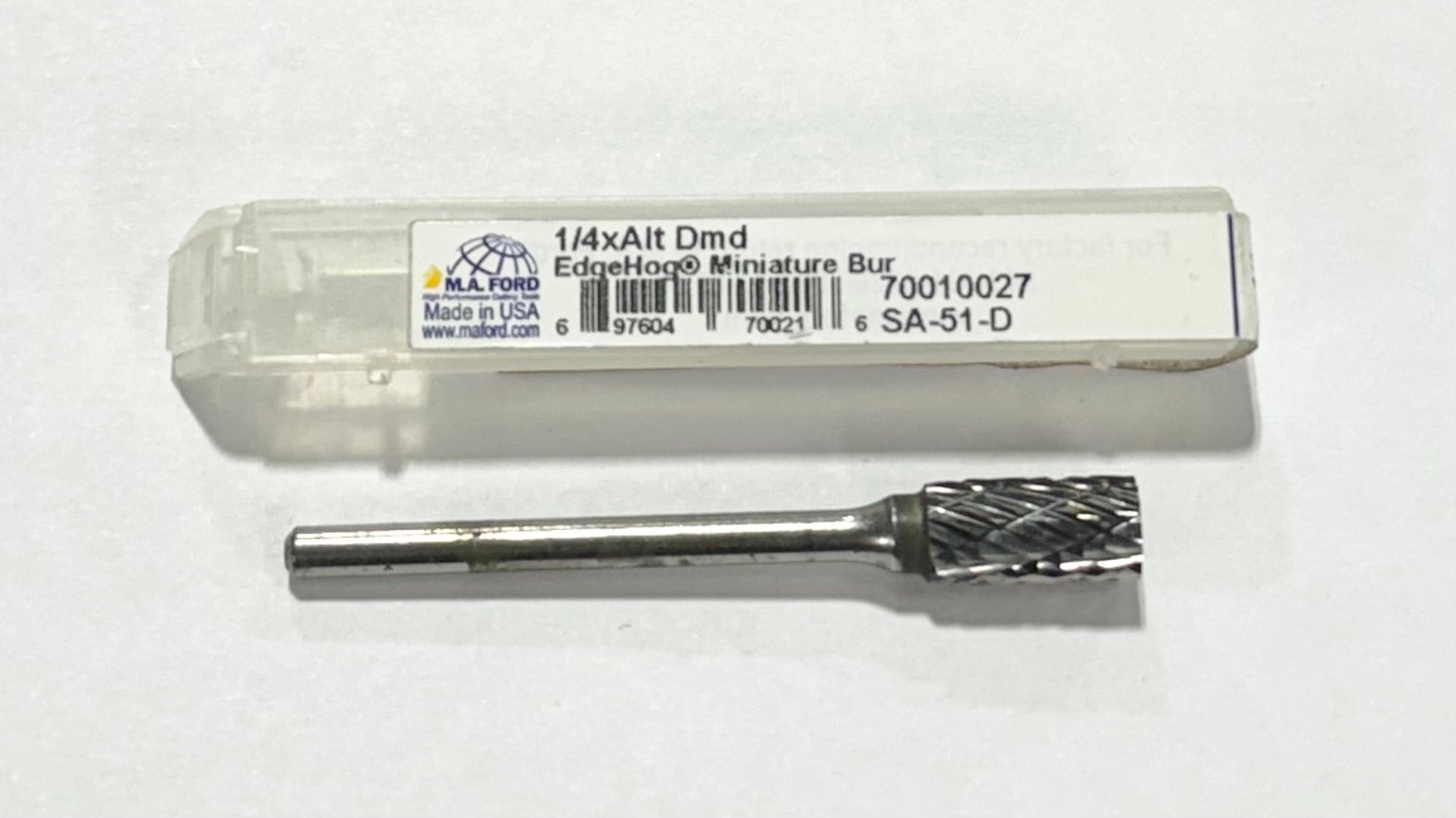 M.A. Ford 1/4" Carbide Burr SA-51-D EdgeHog Miniature Double Cut USA