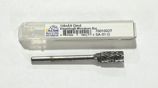 M.A. Ford 1/4" Carbide Burr SA-51-D EdgeHog Miniature Double Cut USA