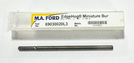 M.A. Ford 1/8" Carbide Miniature Burr SC-42L3 Single Cut 1/8" Shank USA