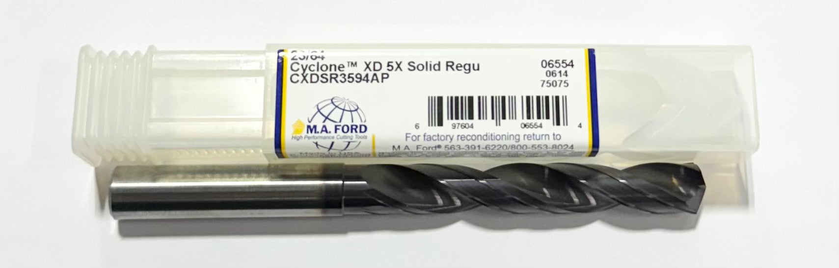 M.A. Ford 23/64" Solid Carbide Drill 5X Coolant Fed Double Margin Altima Plus