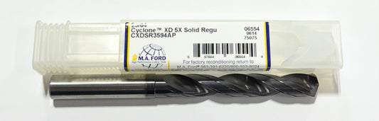 M.A. Ford 23/64" Solid Carbide Drill 5X Coolant Fed Double Margin Altima Plus