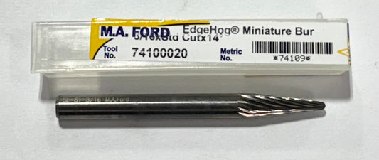 M.A. Ford 3/16" Carbide Burr SL81 Taper Radius End Single Cut USA Made
