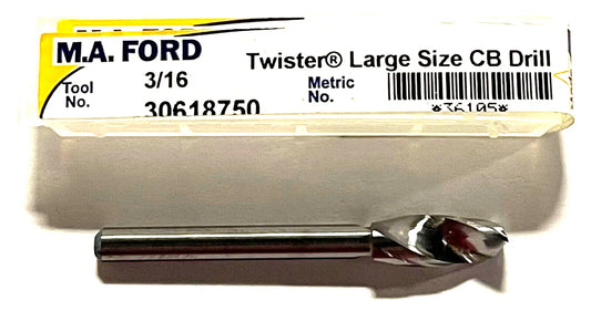 M.A. Ford 3/16" Solid Carbide Circuit Board Drill 118Â° USA Made