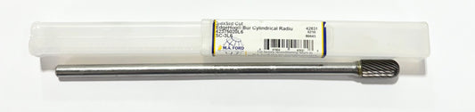 M.A. Ford 3/8" Carbide Burr Cylindrical Radius End SC-3L6 Single Cut 6-3/4" OAL 1/4" Shank