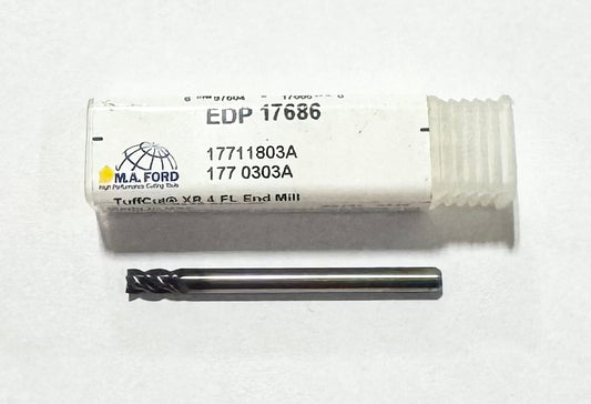 M.A. Ford 4mm Carbide End Mill 4 Flute Variable Helix Altima Coated