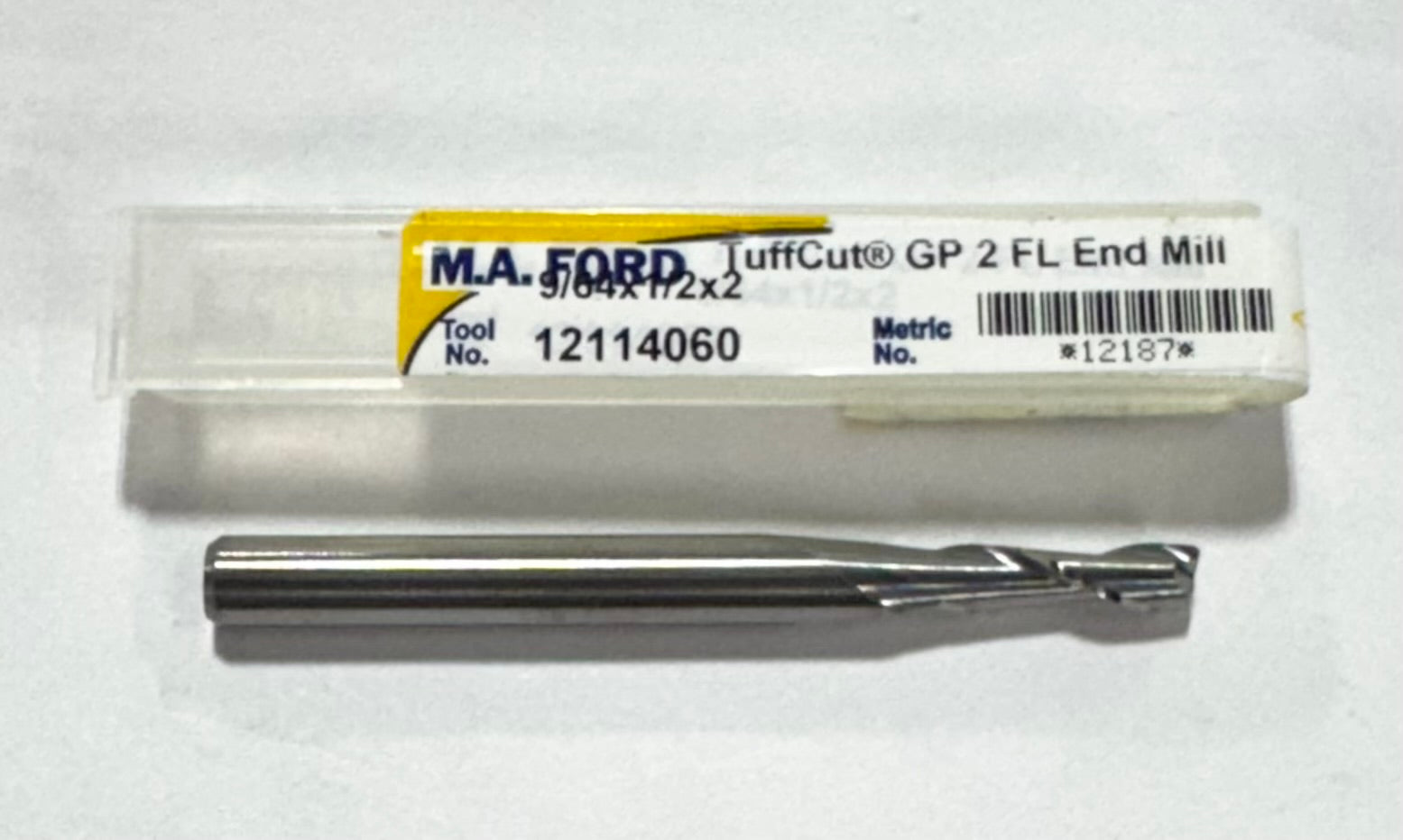 M.A. Ford 9/64" Carbide End Mill 2 Flute USA Made