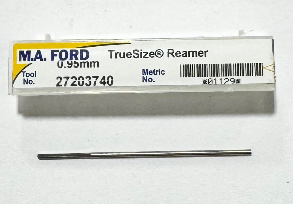 M.A. Ford TrueSize 0.95mm Solid Carbide Reamer 4 Flute USA Made