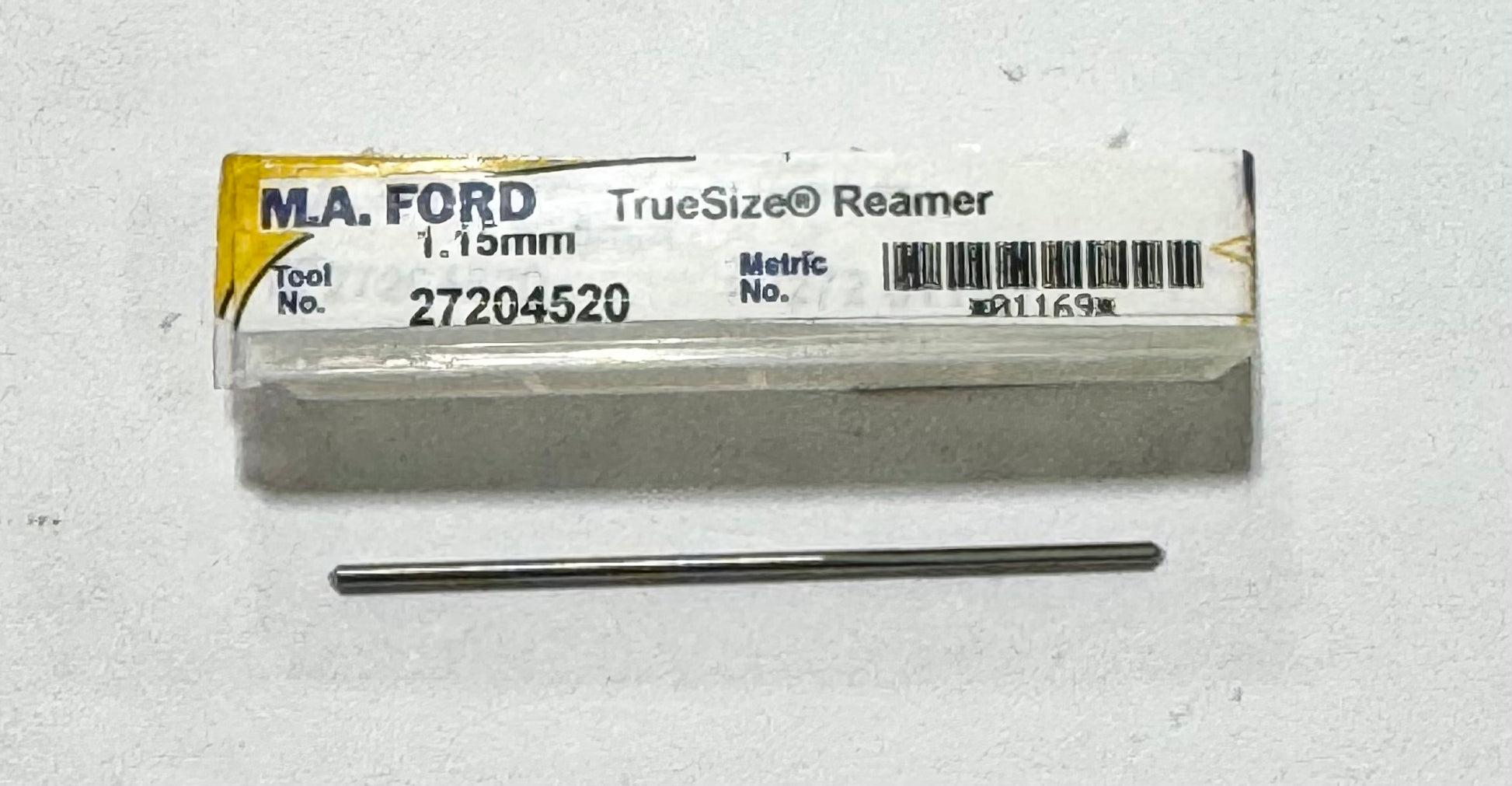 M.A. Ford TrueSize 1.15mm Solid Carbide Reamer 4 Flute USA Made