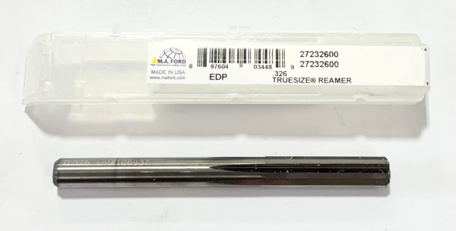 M.A. Ford .326 Solid Carbide Chucking Reamer TrueSize Straight Flute USA Made
