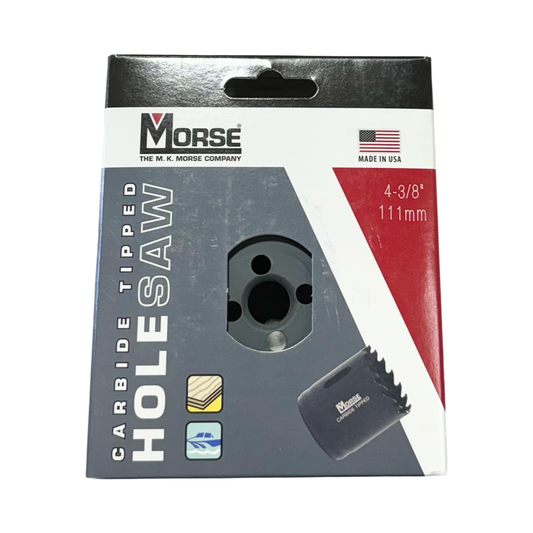 M.K. Morse 4-3/8" Carbide Tipped Hole Saw USA Made
