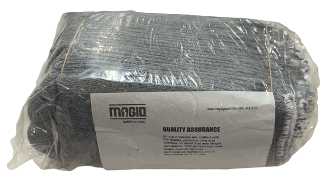 Magid Grey Knit Cotton Polyester Safety Gloves 12 Pairs Size Small