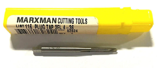 Marxman 4-36 Tap HSS Spiral Point Plug Tap H2 2 Flute USA Made 82824