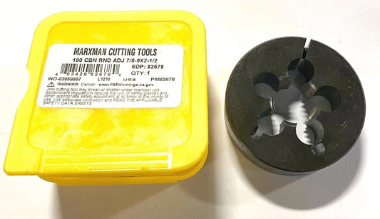 Marxman 7/8-9 x 2-1/2" Carbon Steel Adjustable Round Die USA Made 82678