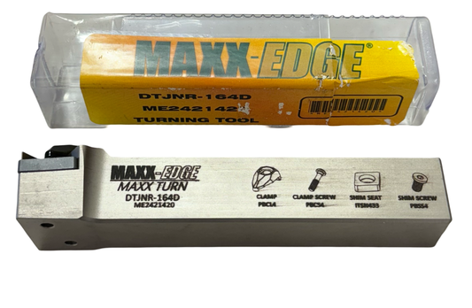 Maxx-Edge DTJNR-164D Indexable Turning Tool Holder 1" x 1" Shank