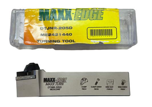 Maxx-Edge DTJNR-205D Indexable Turning Tool Holder 1-1/4" x 1-1/4" Shank