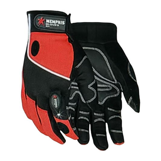 Memphis General Purpose Safety Work Gloves PVC Coated Hook & Loop Size Medium