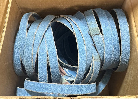 Merit 1/2" x 12" Sanding Belts 50 Grit Zirconia Alumina 50 Pack