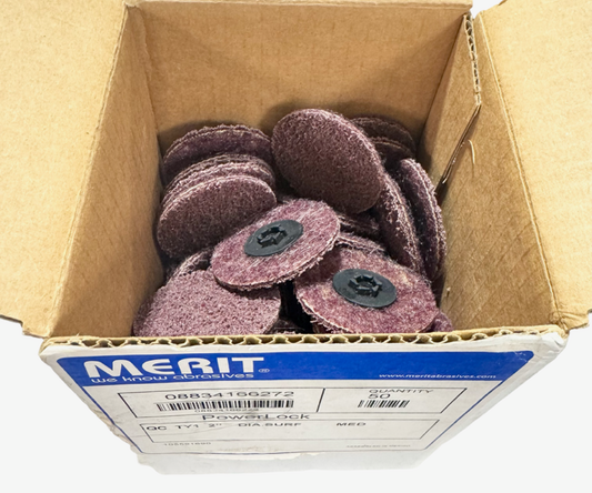 Merit 2" Surface Prep Conditioning Discs Type XC Aluminum Oxide Medium 50 Pack