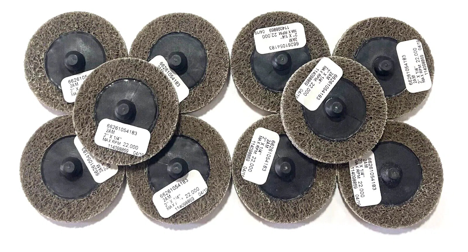 Merit 2" x 1/4" Unitized Wheel 2AM Type TR Aluminum Oxide Medium Grade 10 Pack