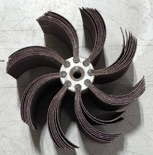 Merit 3-3/4" x 1-1/2" Bore Polisher 180 Grit Aluminum Oxide