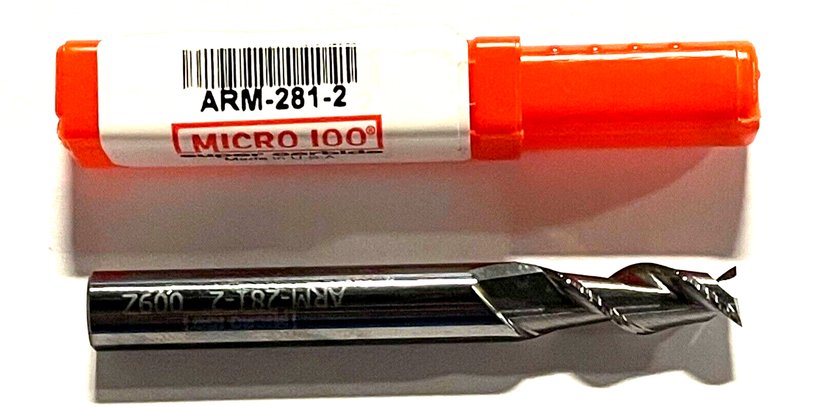 Micro 100 9/32" Carbide End Mill 2 Flute High Performance 45Â° Helix USA Made
