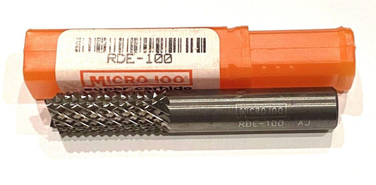 Micro 100 Carbide Fishtail Router Bit 3/8" x 3/8" x 2-1/2" Diamond Cut USA Made