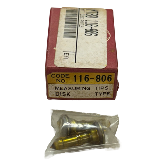 Mitutoyo 116-806 Interchangeable Anvil Set Disk for 116 Series Pana Micrometer