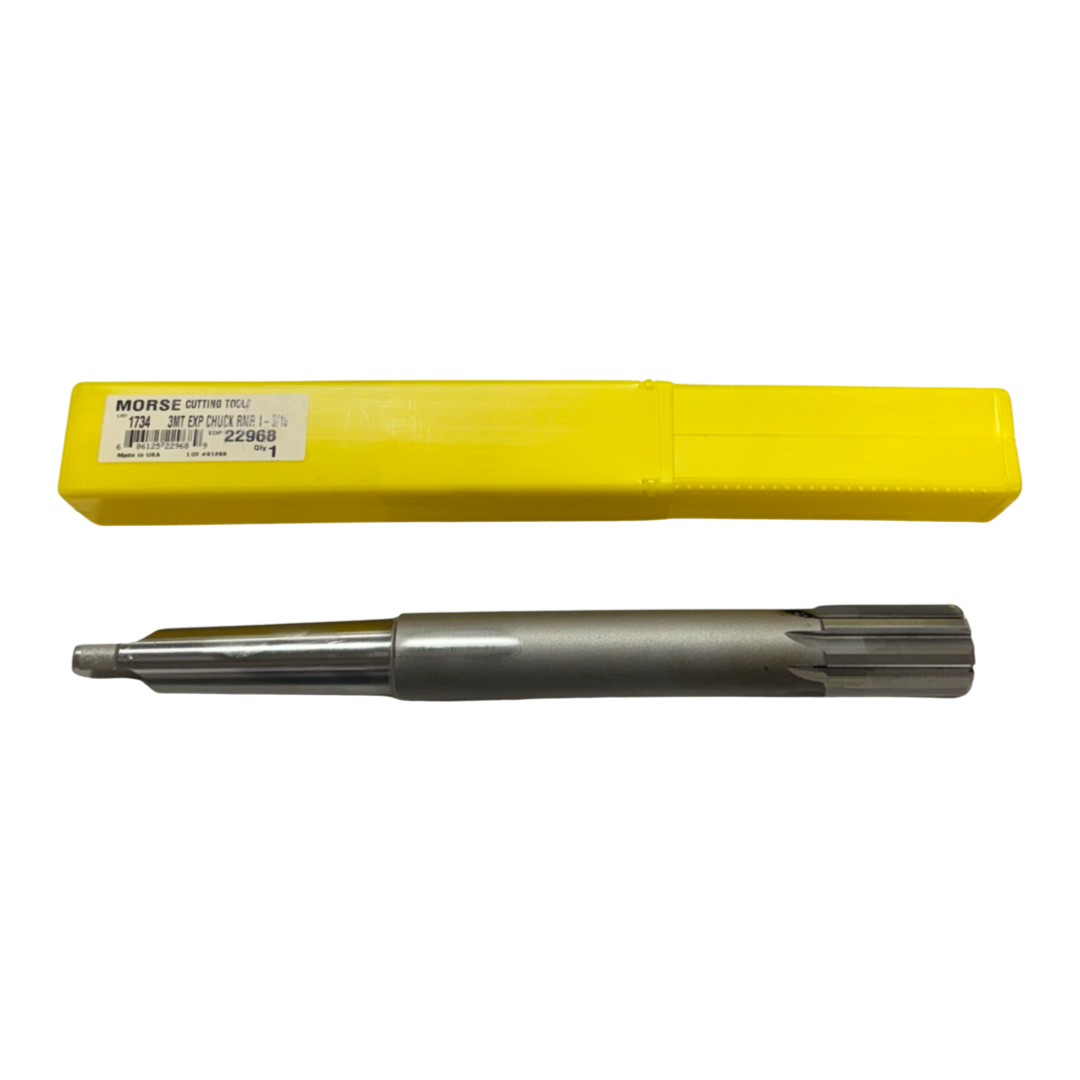 Morse 1-3/16" HSS Taper Shank Expansion Chucking Reamer 3MT USA Made