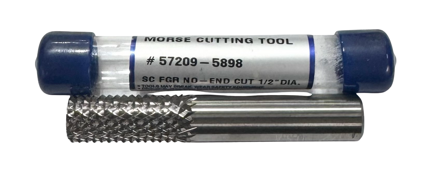 Morse 1/2" Carbide Burr Double Cut 1/2" Shank No End Cut USA