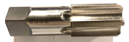Morse 2-7/8"-8 Tap HSS Hand Tap H8 6 Flute Bottoming Bright Finish USA Made