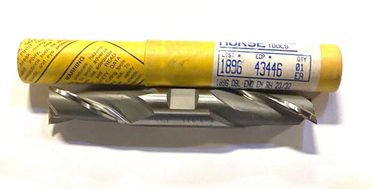 Morse 23/32" Double End Mill High Speed Steel 2 Flute USA Made