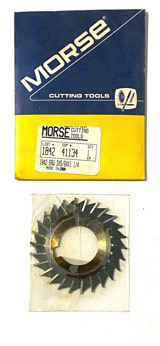 Morse 3" x 5/64" x 1-1/4" Metal Slitting Saw HSS Straight Tooth 41134