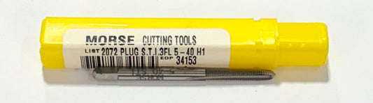 Morse 5-40 HSS STI Plug Tap 3 Flute H1 for HELICOIL Screws USA Made