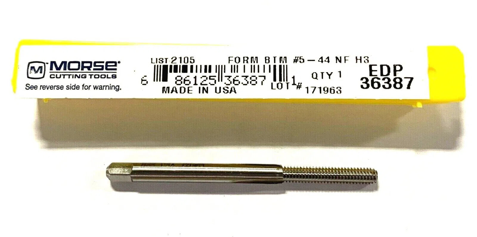 Morse 5-44 Tap Thread Forming Bottoming Tap HSS H3 USA Made 36387