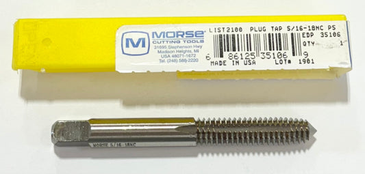 Morse 5/16"-18NC HSS Thread Forming Plug Tap