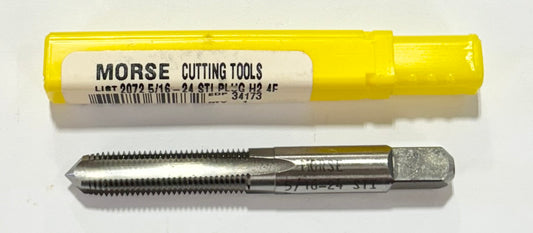 Morse 5/16"-24 HSS STI Plug Tap 4 Flute H2 for HELICOIL Screws USA Made