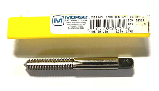 Morse 5/16-24 Tap Thread Forming Plug Tap HSS H7 USA Made 36317