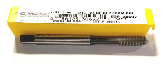 Morse 5/16-24 Thread Forming Tap GH7 High Performance CNC Reduced Neck 4FL USA