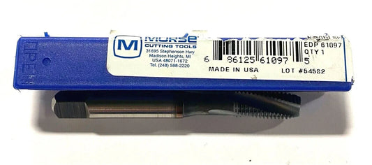 Morse 5/16-24NF Tap Semi Bottoming TiCN Coated Spiral Flute High Performance Tap