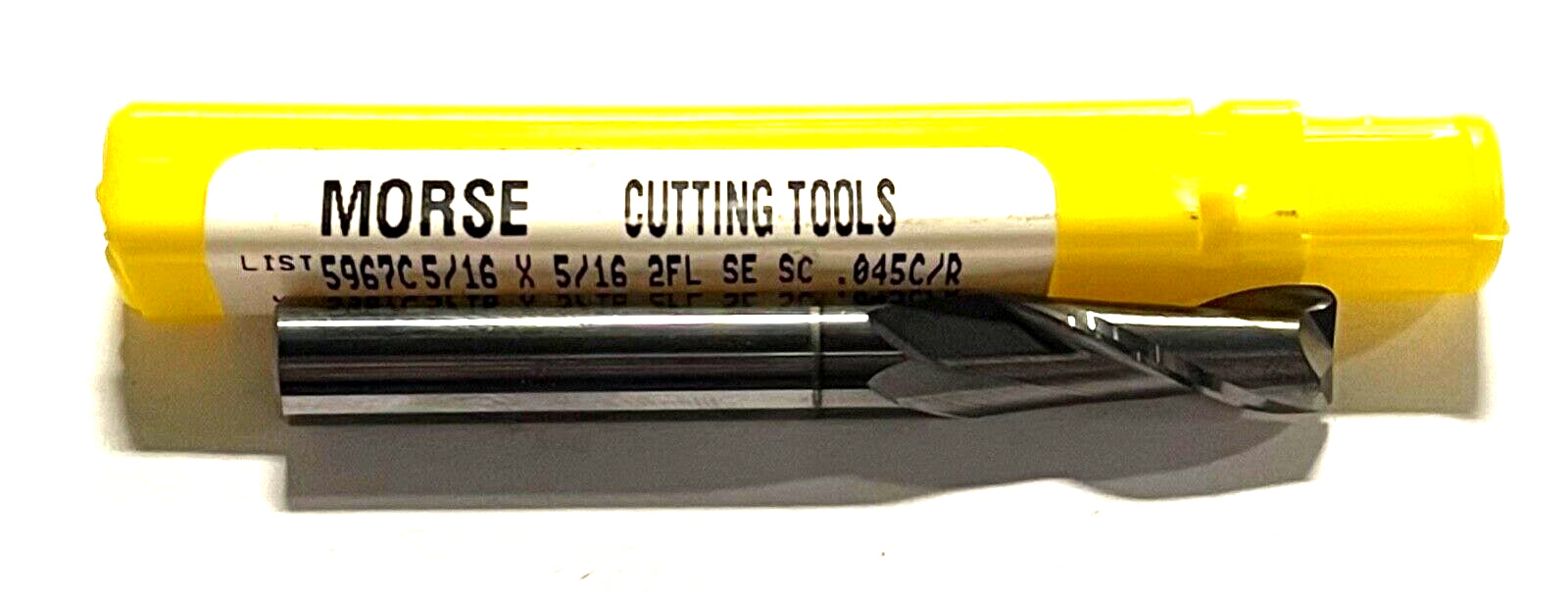 Morse 5/16" Carbide End Mill TiCN Coated .045" Radius 2 Flute Finishing End Mill